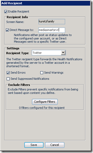 Remote Notification AddTwitter Recipient